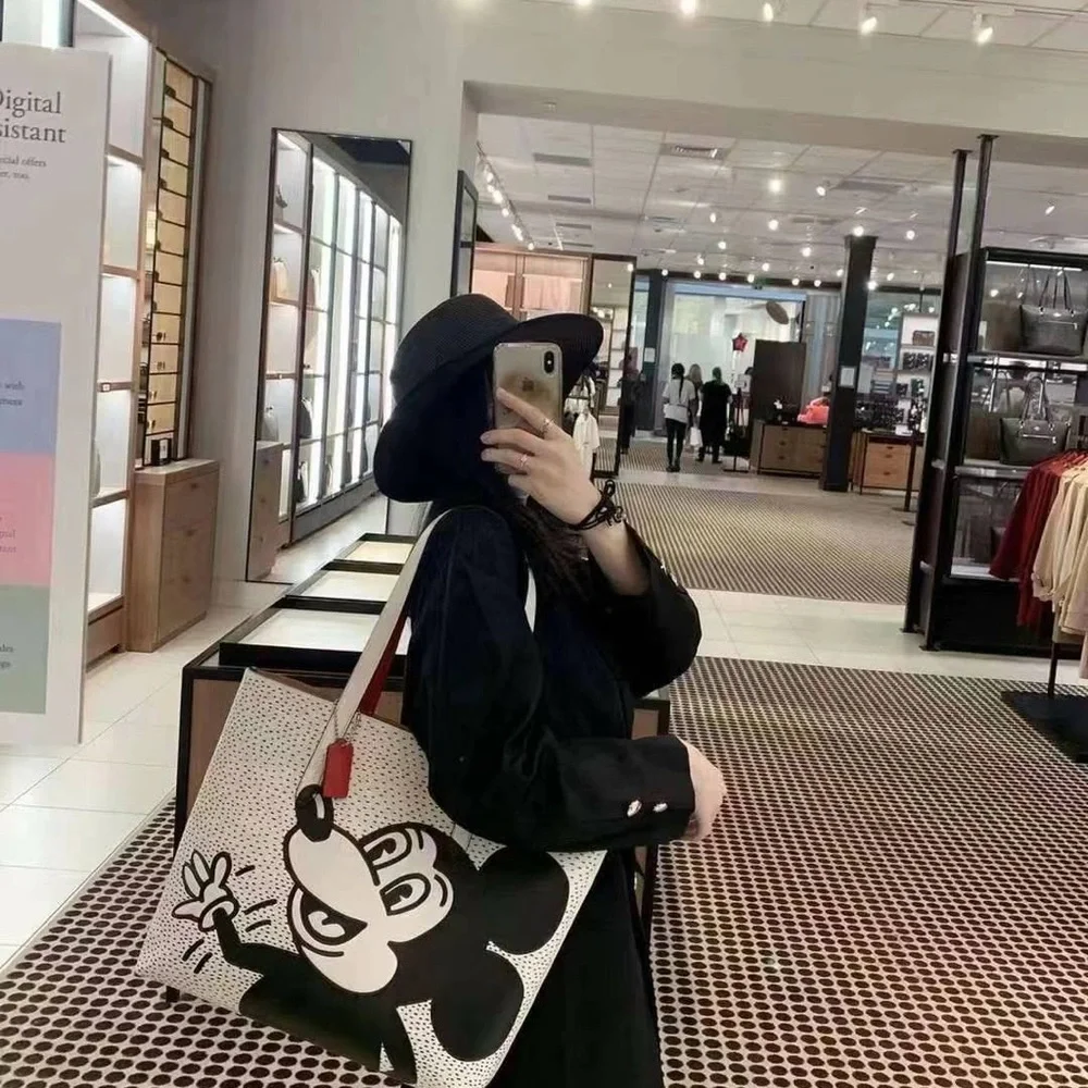 Coach Disney Mickey Mouse X Keith Haring Tote, C0895 - Picture 7 of 8